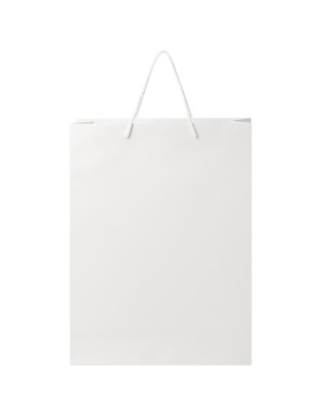 Sacchetto in carta integra da 170 g/m2 realizzato a mano con manici in cordino di plastica - 31 x 12 x 41 cm