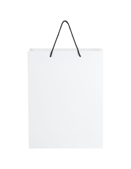 Sacchetto in carta integra da 170 g/m2 realizzato a mano con manici in cordino di plastica - 31 x 12 x 41 cm