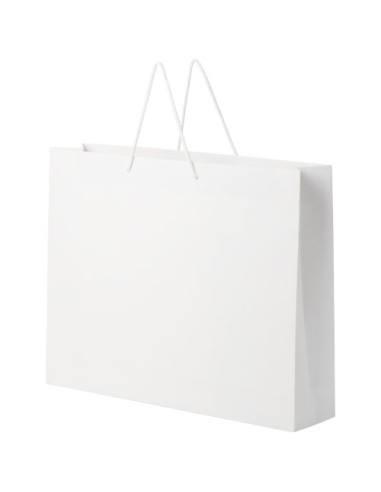 Sacchetto in carta integra da 170 g/m2 realizzato a mano con manici in cordino di plastica - 45 x 10 x 35 cm