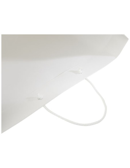 Sacchetto in carta integra da 170 g/m2 realizzato a mano con manici in cordino di plastica - 45 x 10 x 35 cm