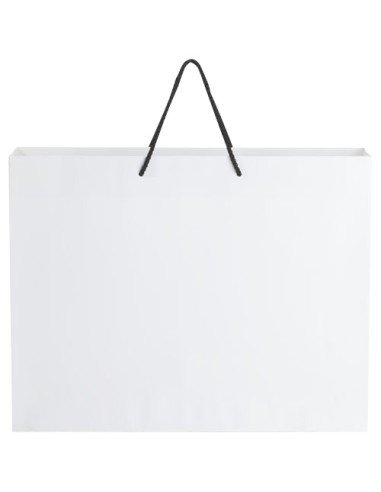 Sacchetto in carta integra da 170 g/m2 realizzato a mano con manici in cordino di plastica - 45 x 10 x 35 cm
