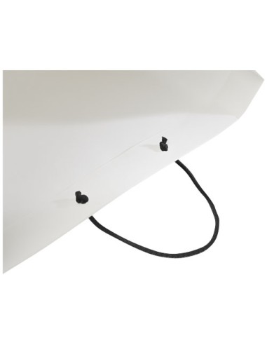 Sacchetto in carta integra da 170 g/m2 realizzato a mano con manici in cordino di plastica - 45 x 10 x 35 cm