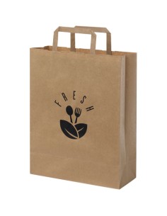 Sacchetto in carta kraft da 80-90 g/m2 con manici piatti - 25 x 11 x 32 cm