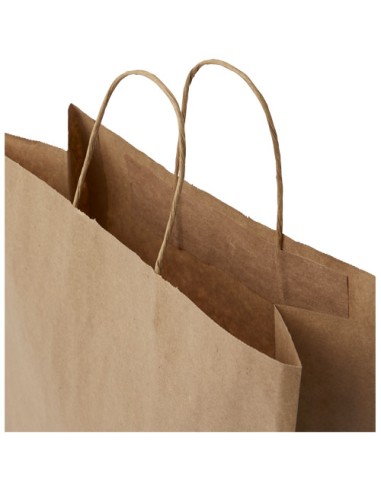 Sacchetto in carta kraft da 80-90 g/m2 con manici intrecciati - 32 x 12 x 40 cm