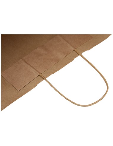 Sacchetto in carta Kraft da 90-100 g/m2 con manici intrecciati - 49,5 x 14 x 44 cm