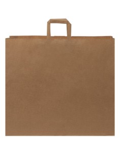 Sacchetto in carta kraft da 90-100 g/m2 con manici piatti - 49,5 x 14 x 44 cm