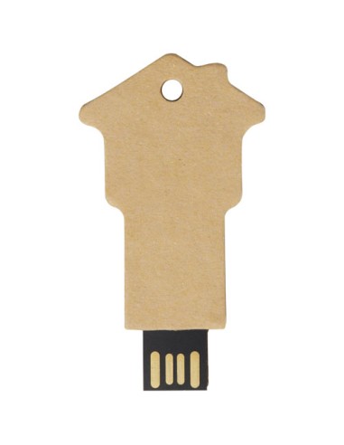 USB 2.0 in carta riciclata a forma di casa