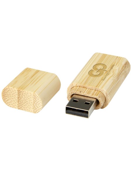USB 3.0 in bambù con portachiavi
