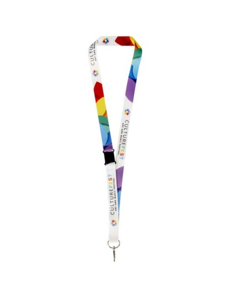 Lanyard in PET riciclato con stampa in sublimazione e sgancio di sicurezza Lois