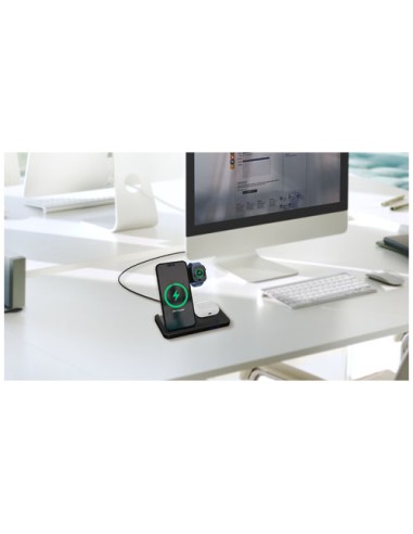 Base di ricarica wireless 3 in 1 con supporto per telefono SCX.design W28