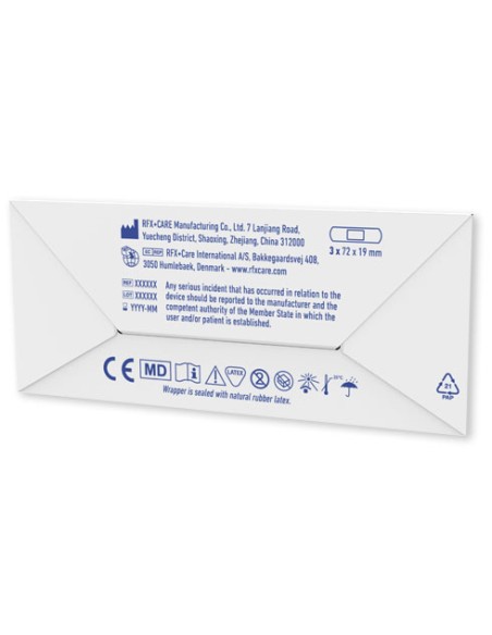 3 cerotti in mini busta di carta stampata a colori