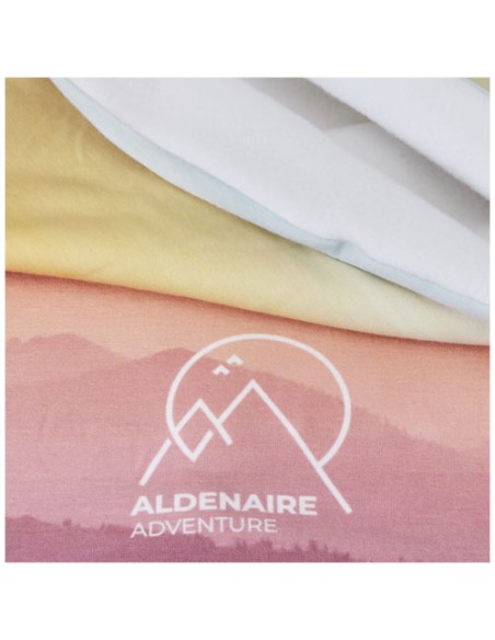 Multisciarpa in PET riciclato con stampa a sublimazione, orli e strato in pile Zoya 