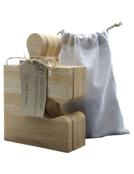 Tagliere in rovere con design puzzle SCX.design K05