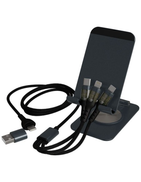Supporto per telefono pieghevole con cavo di ricarica 3 in 1 SCX.design O32 Supporto per telefono pieghevole con cavo di ricarica 3 in 1 SCX.design O32