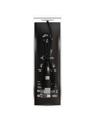 Cavo di ricarica rapida 5 in 1 in PET riciclato da 60 W con display SCX.design C51