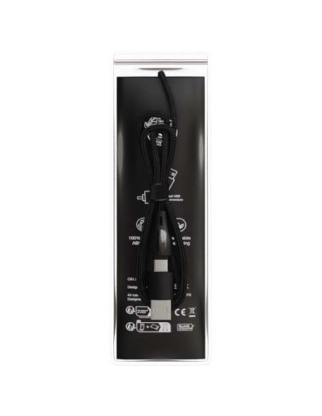 Cavo di ricarica rapida 5 in 1 in PET riciclato da 60 W con display SCX.design C51 Cavo di ricarica rapida 5 in 1 in PET riciclato da 60 W con display SCX.design C51