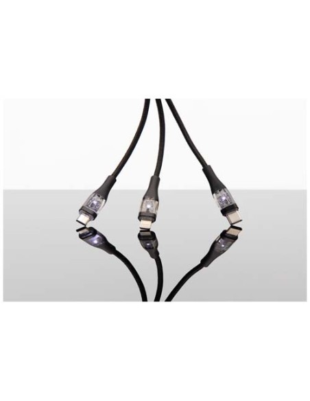 Cavo di ricarica rapida 5 in 1 in PET riciclato da 60 W con display SCX.design C51 Cavo di ricarica rapida 5 in 1 in PET riciclato da 60 W con display SCX.design C51