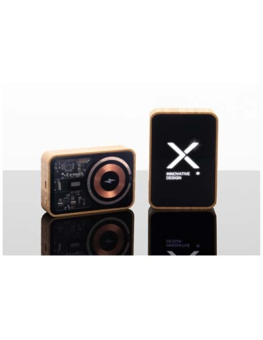 Power bank in bamboo 10.000 mAh MagSafe SCX.design P27