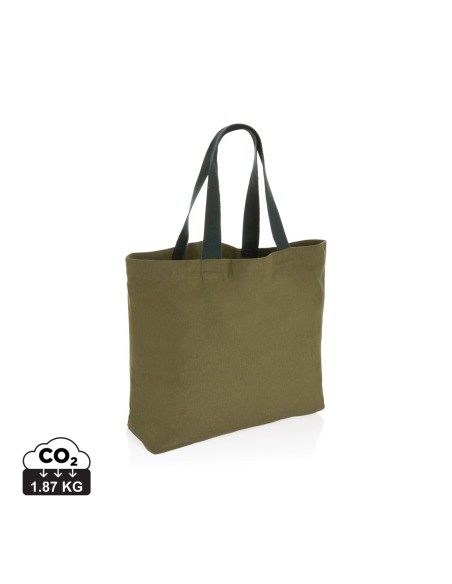 Shopper grande in canvas riciclato 240 gm2 non tinto Impact