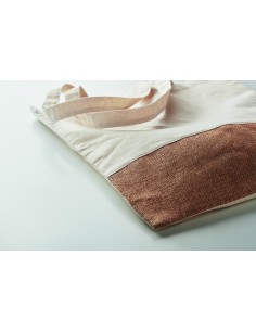 Shopper con dettagli in juta