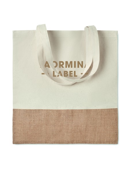 Shopper con dettagli in juta