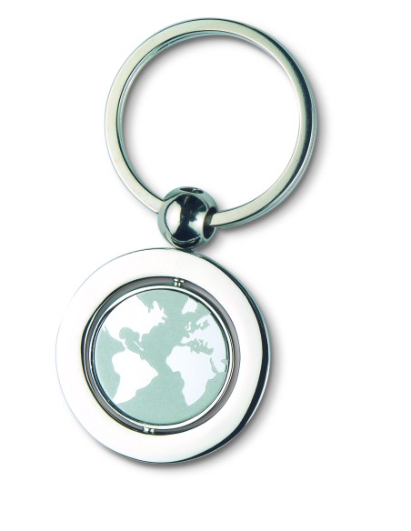 Portachiavi 'mondo' in metallo