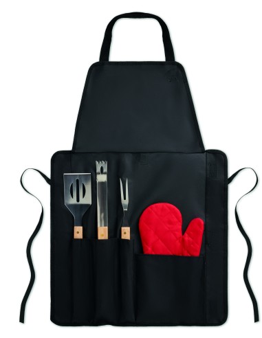 Grembiule con 3 utensili
