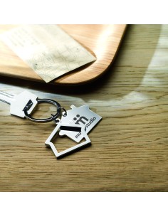 Portachiavi in metallo 'casa'.