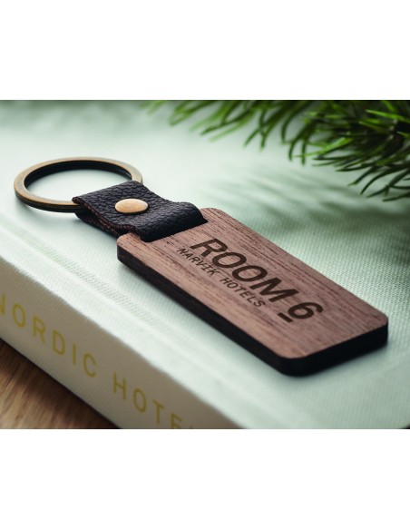 Portachiavi in noce e PU