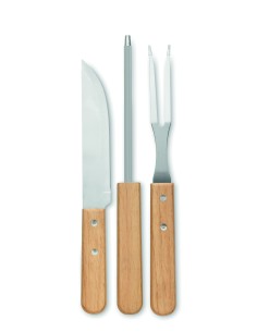 Attrezzi da barbecue in acciaio in