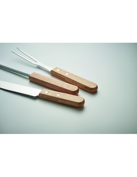 Attrezzi da barbecue in acciaio in