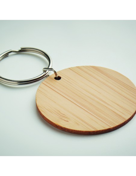 Portachiavi rotondo in bamboo