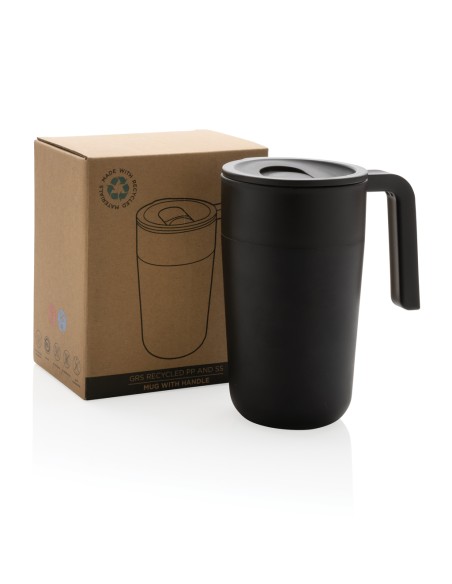 Tazza con manico in PP e SS riciclati GRS 480ml