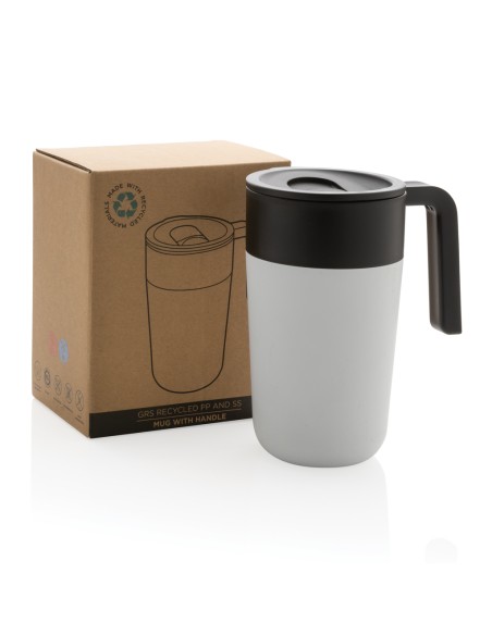 Tazza con manico in PP e SS riciclati GRS 480ml