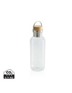 Bottiglia rPET RCS con manico e tappo in bambù 680ml