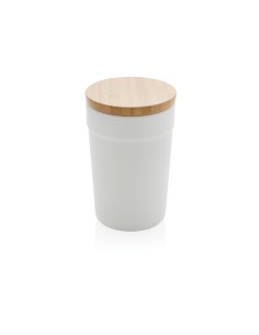 Tazza in rPP GRS con tappo in bambù