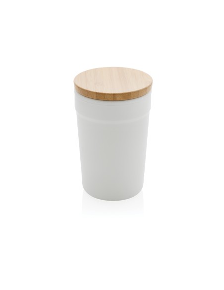 Tazza in rPP GRS con tappo in bambù