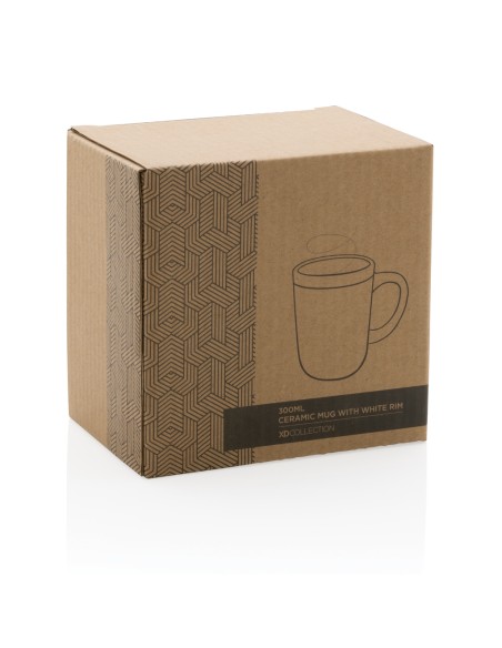 Tazza in ceramica con bordo bianco 300ml