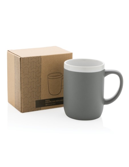 Tazza in ceramica con bordo bianco 300ml