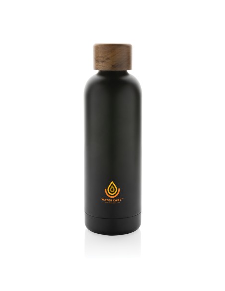 Bottiglia termica Wood in acciaio riciclato  certificato RCS