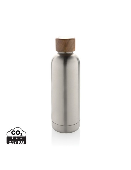 Bottiglia termica Wood in acciaio riciclato  certificato RCS