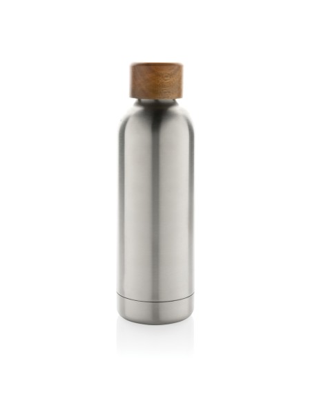 Bottiglia termica Wood in acciaio riciclato  certificato RCS