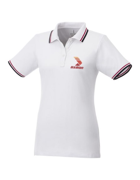 Polo Fairfield a manica corta con bordino da donna