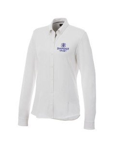 Camicia piqué Bigelow a manica lunga da donna