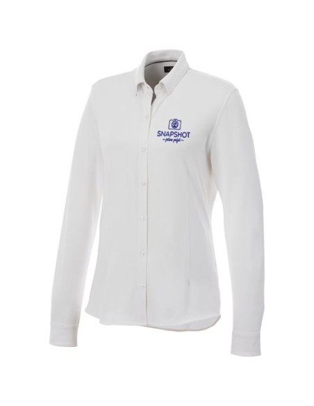 Camicia piqué Bigelow a manica lunga da donna