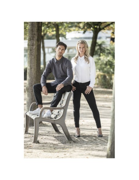 Camicia piqué Bigelow a manica lunga da donna