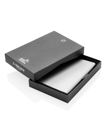 Porta carte di credito RFID in alluminio C-Secure