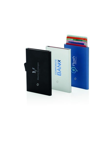 Porta carte di credito RFID in alluminio C-Secure