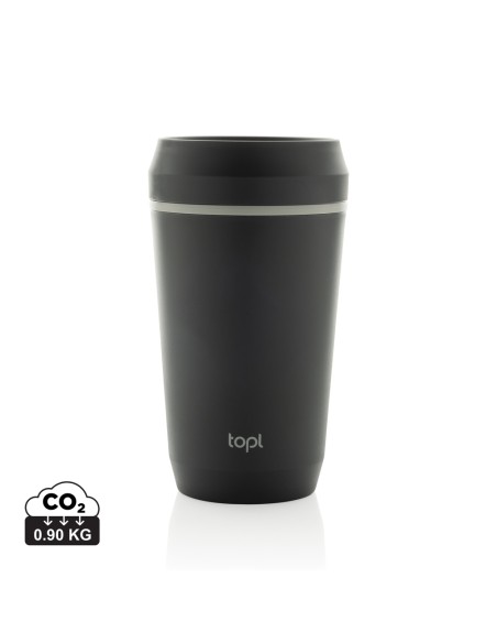 Bicchiere Topl in rPlastica con tappo 360 brevettato 354ml