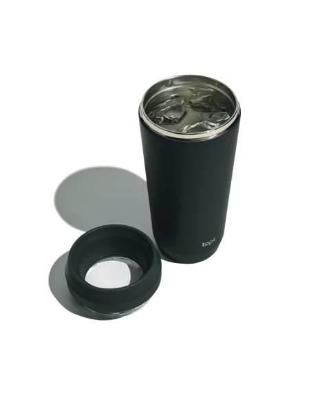 Bicchiere Topl in rAcciaio con tappo 360 brevettato 354ml